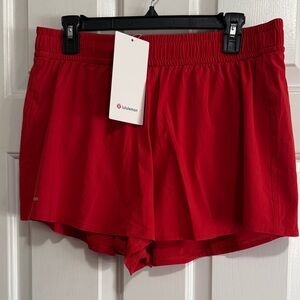 lululemon athletica pace crush HR short- dark red